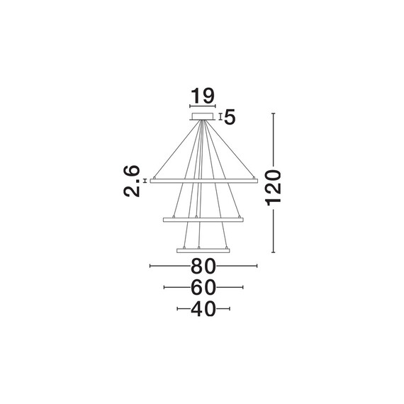 LED Полилей EMPATIA 9172867 NovaLuce 108W 3000K Triac Dimmable | Osvetlenieto.bg