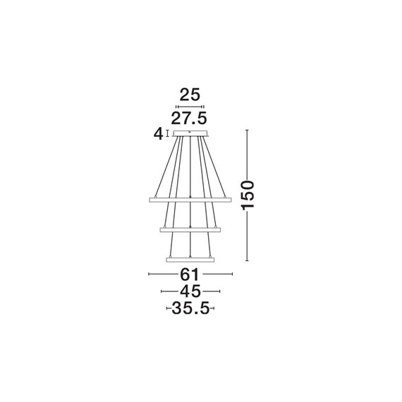 LED Полилей LEON 9501430 NovaLuce 83W 3000K Triac Dimmable | Osvetlenieto.bg