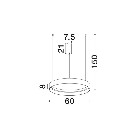 LED Полилей LUMIA 9695199 NovaLuce 48W CCT 2700K-4000K Triac Dimmable | Osvetlenieto.bg