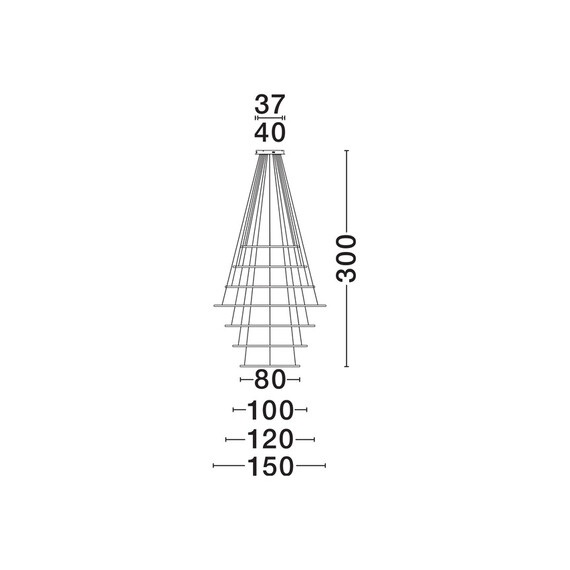 LED Полилей MAELO 9130644 NovaLuce 260W CCT 2700K-4000K Triac Dimmable | Osvetlenieto.bg