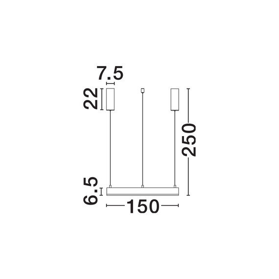 LED Полилей MOTIF 9530204 NovaLuce 80W 3000K Triac Dimmable | Osvetlenieto.bg