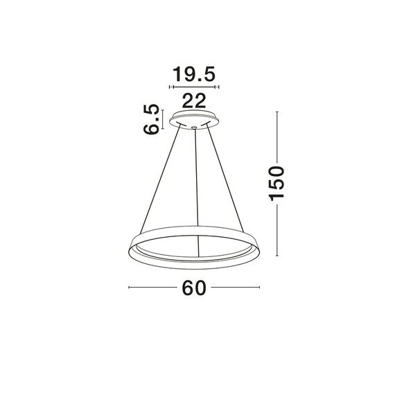 LED Полилей ORMI 9030928 NovaLuce 52W CCT 2700K-3000K Triac Dimmable | Osvetlenieto.bg