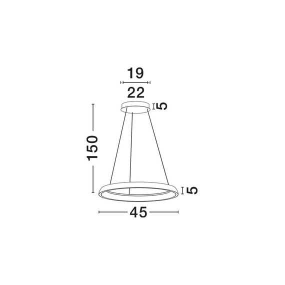 LED Полилей OVIA 9695702 NovaLuce 48W CCT 2700K-4000K Triac Dimmable | Osvetlenieto.bg