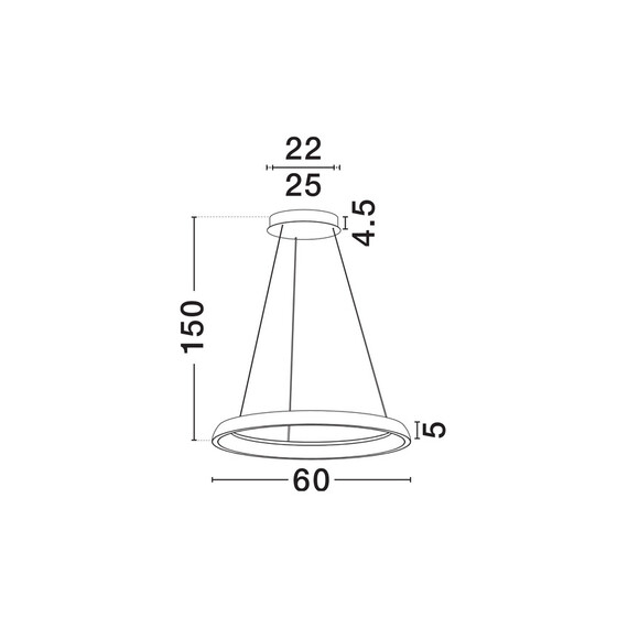 LED Полилей OVIA 9695703 NovaLuce 61W CCT 2700K-4000K Triac Dimmable | Osvetlenieto.bg