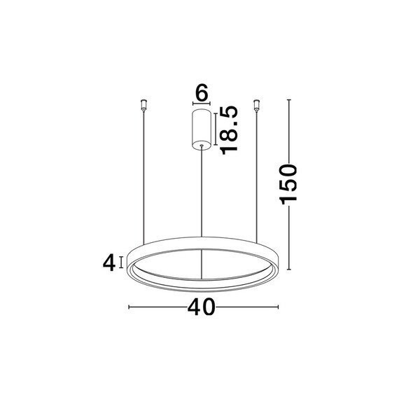LED Полилей PERRINE 9345647 NovaLuce 22W 3000K Triac Dimmable | Osvetlenieto.bg