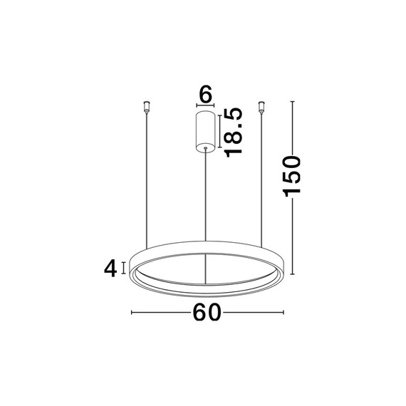 LED Полилей PERRINE 9345648 NovaLuce 40W 3000K Triac Dimmable | Osvetlenieto.bg