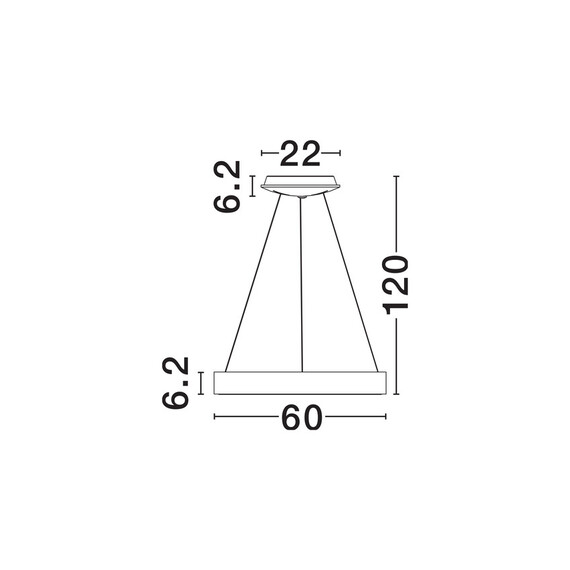 LED Полилей RANDO THIN 9453454 NovaLuce 50W 3000K Triac Dimmable | Osvetlenieto.bg