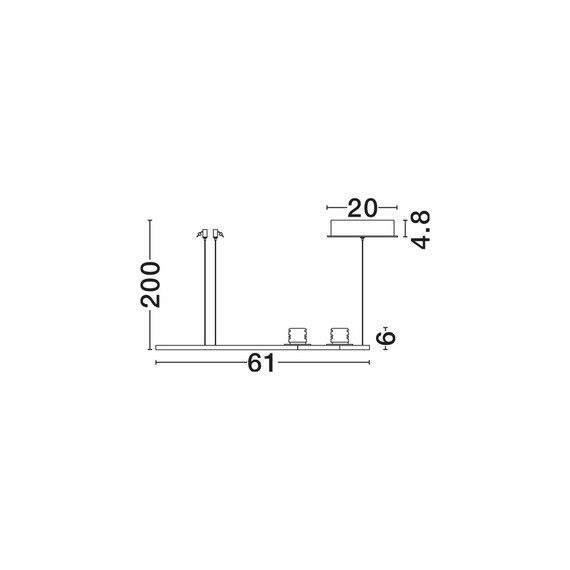 LED Полилей VEA 9088213 NovaLuce 53W CCT 2700K-3000K Triac Dimmable | Osvetlenieto.bg