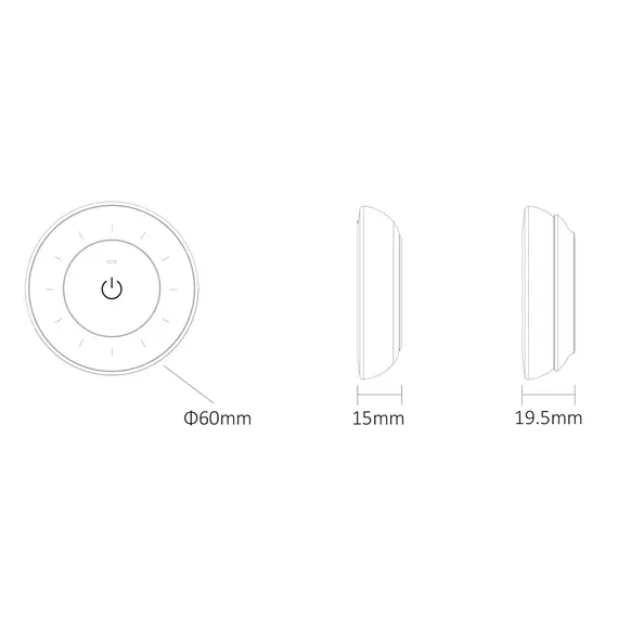 MiBoxer Дистанционно бяло K2S MONO 1 зона 2.4GHz RF | Osvetlenieto.bg