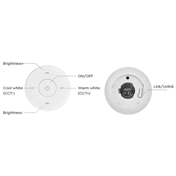 MiBoxer Дистанционно бяло K2S MONO 1 зона 2.4GHz RF | Osvetlenieto.bg