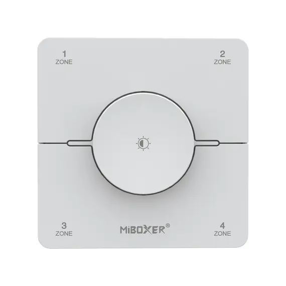 MiBoxer Стенен панел бял MONO/CCT 4 Зони 2xAAA 2.4GHz RF K0S | Osvetlenieto.bg