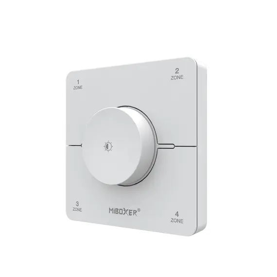 MiBoxer Стенен панел бял MONO/CCT 4 Зони 2xAAA 2.4GHz RF K0S | Osvetlenieto.bg