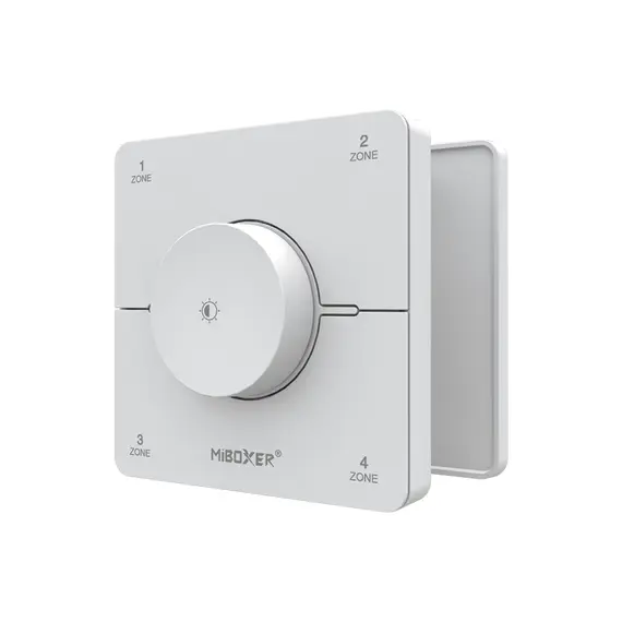 MiBoxer Стенен панел бял MONO/CCT 4 Зони 2xAAA 2.4GHz RF K0S | Osvetlenieto.bg