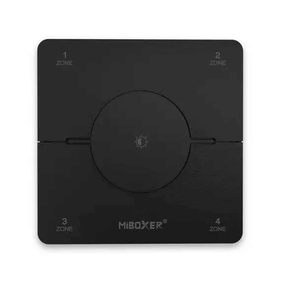 MiBoxer Стенен панел черен MONO/CCT 4 Зони 2xAAA 2.4GHz RF K0S-B | Osvetlenieto.bg