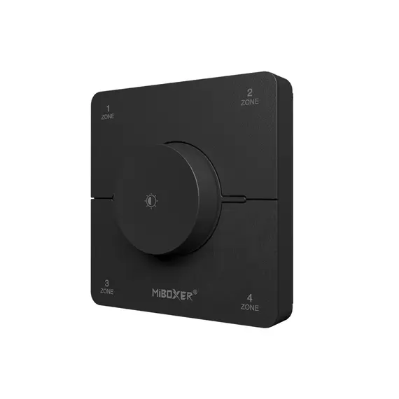 MiBoxer Стенен панел черен MONO/CCT 4 Зони 2xAAA 2.4GHz RF K0S-B | Osvetlenieto.bg