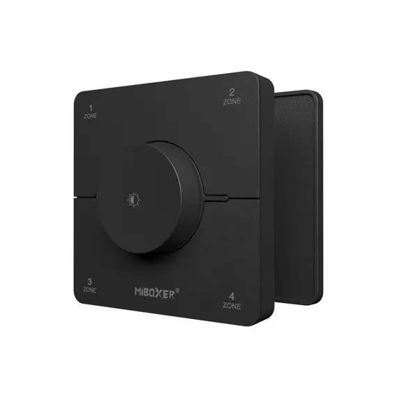 MiBoxer Стенен панел черен MONO/CCT 4 Зони 2xAAA 2.4GHz RF K0S-B | Osvetlenieto.bg