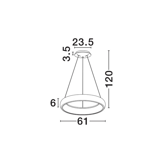 LED Полилей ALBI 8105601 D NovaLuce 52W 3000K Triac Dimmablе | Osvetlenieto.bg