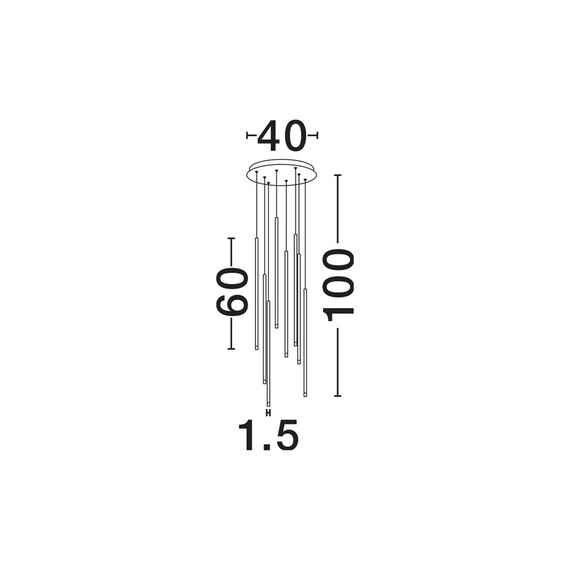 LED Полилей ELETTRA 9081802 NovaLuce 40W 3000K Triac Dimmablе | Osvetlenieto.bg