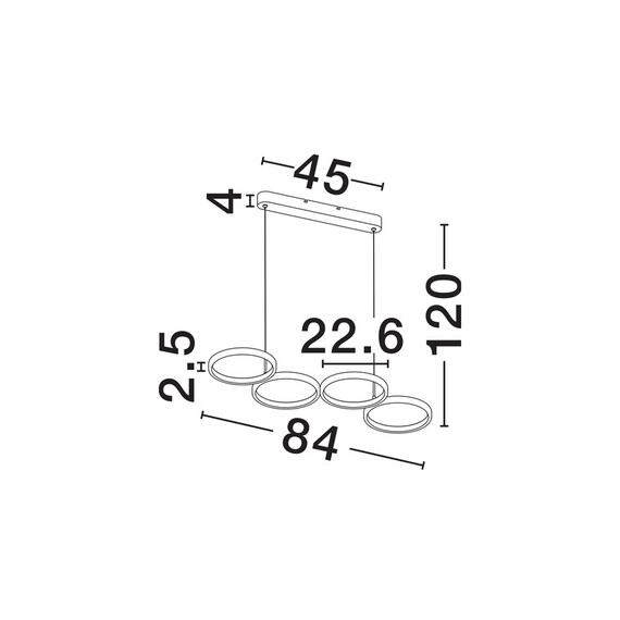 LED Полилей MAGNUS 9248118 NovaLuce 41W 3000K Triac Dimmable | Osvetlenieto.bg