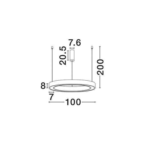 LED Полилей MORBIDO 9345645 NovaLuce 80W CCT 2700K-4000K | Osvetlenieto.bg