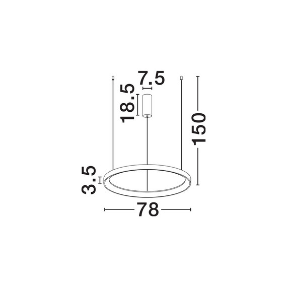 LED Полилей PERTINO 9853685 NovaLuce 61W 3000K Triac Dimmablе | Osvetlenieto.bg