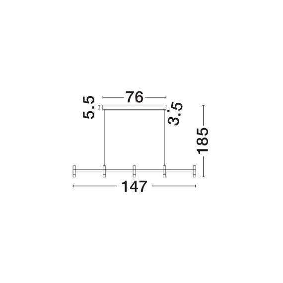 LED Полилей POETIC 9002098 NovaLuce 21W 2700K Triac Dimmablе | Osvetlenieto.bg