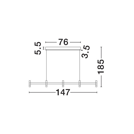 LED Полилей POETIC 9002099 NovaLuce 21W 2700K Triac Dimmablе | Osvetlenieto.bg