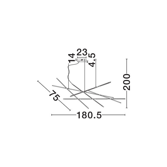 LED Полилей RACCIO 9695215 NovaLuce 109W 3000K | Osvetlenieto.bg
