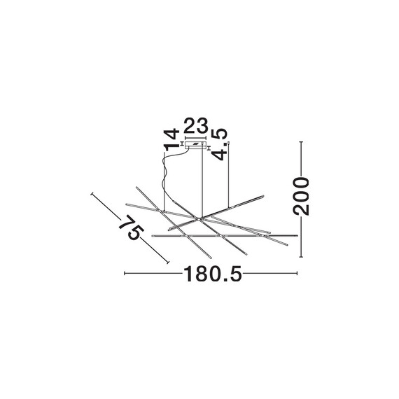 LED Полилей RACCIO 9695216 NovaLuce 109W 3000K | Osvetlenieto.bg