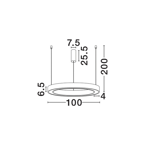 LED Полилей STING 9558608 NovaLuce 60W 3000K Triac Dimmablе | Osvetlenieto.bg