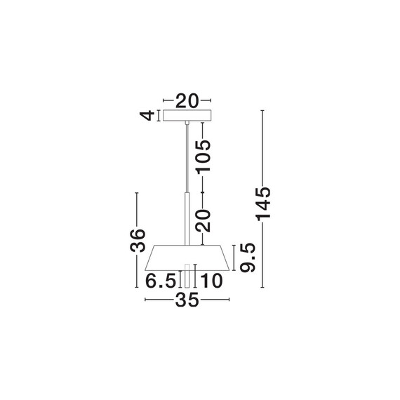 LED Полилей VELIO 9268049 NovaLuce 32W 3000K Triac Dimmable | Osvetlenieto.bg