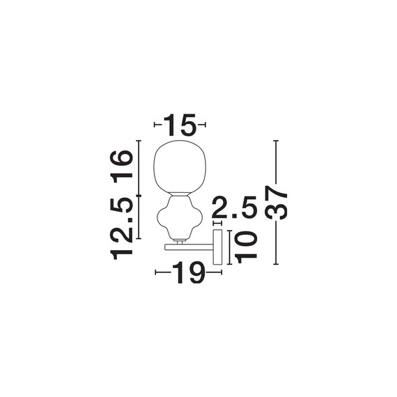 Аплик CLIO 9009125 NovaLuce 1xE14 | Osvetlenieto.bg