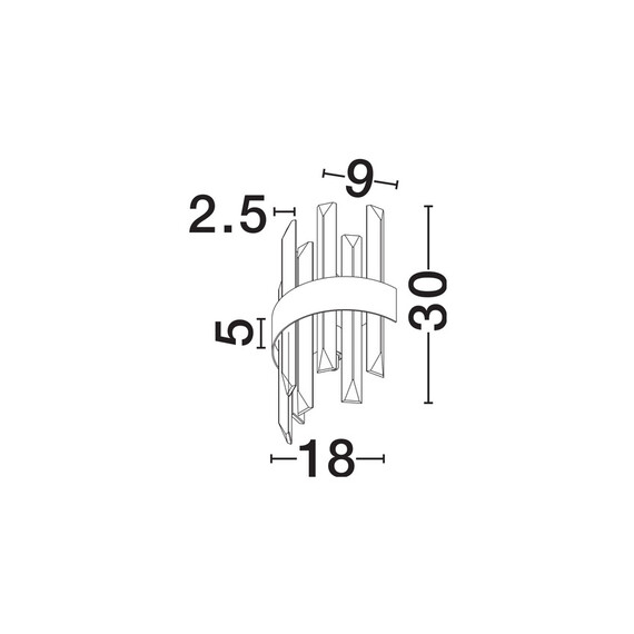 Аплик CROWN 9695220 NovaLuce 2xG9 | Osvetlenieto.bg