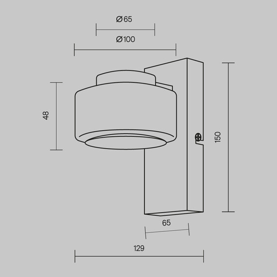LED Аплик Onyx MOD549WL-01B Maytoni 6W 3000K | Osvetlenieto.bg