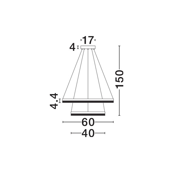 LED Полилей ADRIA 9530230 NovaLuce 52W 3000K Triac Dimmable | Osvetlenieto.bg