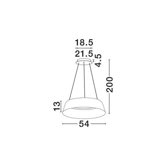 LED Полилей ALBA 9345658 NovaLuce 53W 3000K Triac Dimmable | Osvetlenieto.bg