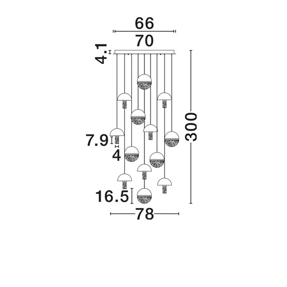 LED Полилей DORIN 9214178 NovaLuce 72W 3000K Triac Dimmable | Osvetlenieto.bg