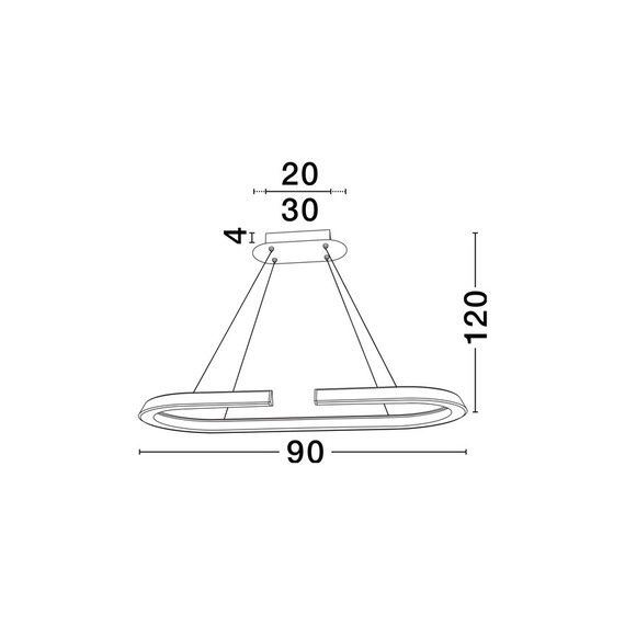 LED Полилей ELMO 9019732 NovaLuce 48W 3500K Triac Dimmable | Osvetlenieto.bg