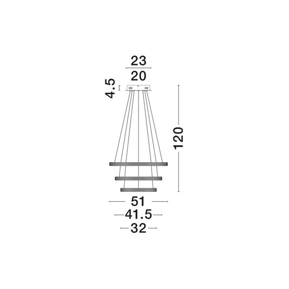 LED Полилей GINEVRA 9748158 NovaLuce 69W 3000K Triac Dimmable | Osvetlenieto.bg