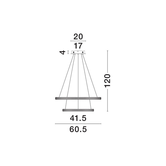 LED Полилей GINEVRA 9748159 NovaLuce 54W 3000K Triac Dimmable | Osvetlenieto.bg