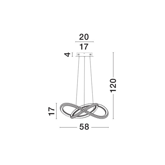 LED Полилей GINEVRA 9748160 NovaLuce 56W 3000K Triac Dimmable | Osvetlenieto.bg