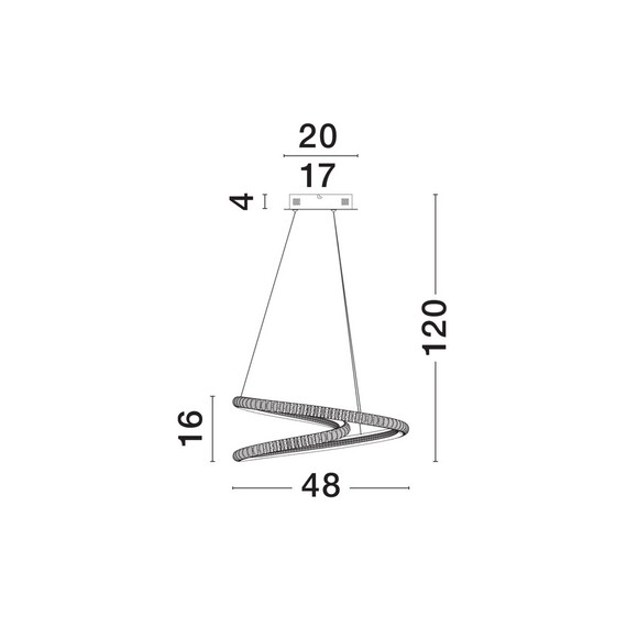 LED Полилей GINEVRA 9748165 NovaLuce 45W 3000K Triac Dimmable | Osvetlenieto.bg