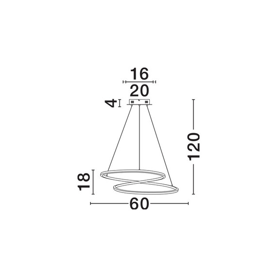 LED Полилей GIRISH 9248109 NovaLuce 41W 3000K Triac Dimmable | Osvetlenieto.bg