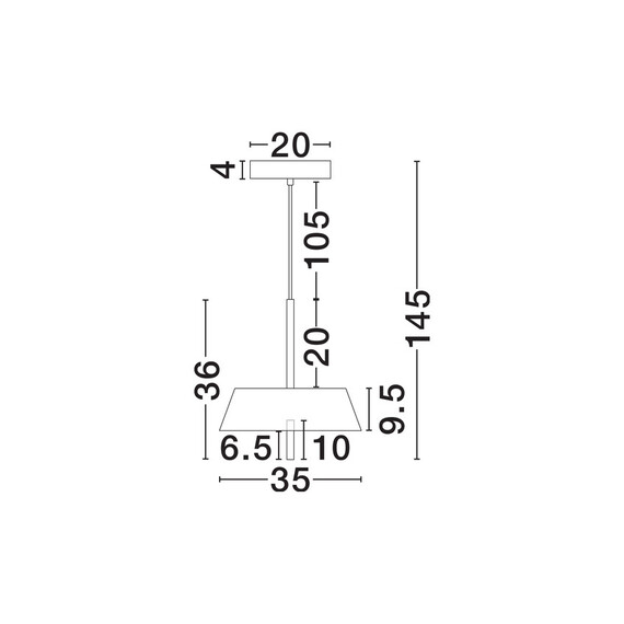 LED Полилей VELIO 9268052 NovaLuce 24W 3000K Triac Dimmable | Osvetlenieto.bg