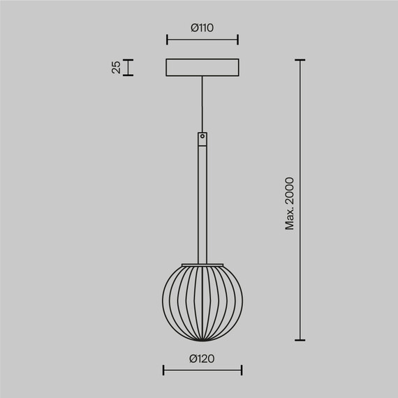 Пендел за баня Glace MOD547PL-01GR Maytoni 1xG9 | Osvetlenieto.bg