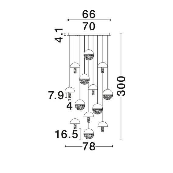 LED Полилей DORIN 9214193 NovaLuce 72W 2700K Triac Dimmable | Osvetlenieto.bg