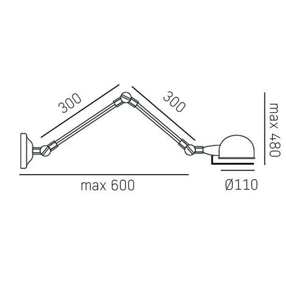 Аплик DETROIT W01765BK CosmoLight 1xE14 | Osvetlenieto.bg