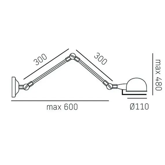 Аплик DETROIT W01765BK CosmoLight 1xE14 | Osvetlenieto.bg