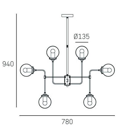 Полилей BOSTON P08959BR CosmoLight 8xE27 | Osvetlenieto.bg