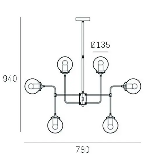 Полилей BOSTON P08959BR CosmoLight 8xE27 | Osvetlenieto.bg